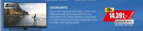 UE43KU6072 LED ULTRA HD LCD TV SAMSUNG