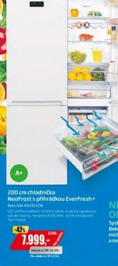 CNA 400EC0ZW CHLADNIČKA KOMBI. BEKO
