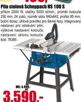 Stolní pila Scheppach HS 100 S
