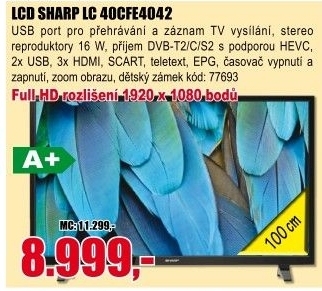LCD televize Sharp BTV LC 40CFE4042