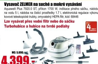 Vysavač Zelmer Aquawelt Plus 7920.0 ST (ZVC762ST)