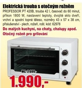 Pečící trouba PT 420B Professor