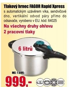 Tlakový hrnec Fagor Rapid Xpress