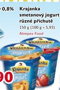 Jogurt smetanový ochucený Krajanka