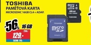 MicroSDHC 16GB CL4 + adap.