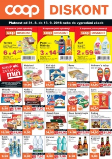 akční leták COOP 31.8.2016-13.9.2016