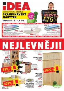 akční leták IDEA nábytek 1.9.2016-14.9.2016