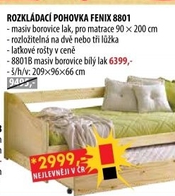 Rozkládací pohovka FENIX lak