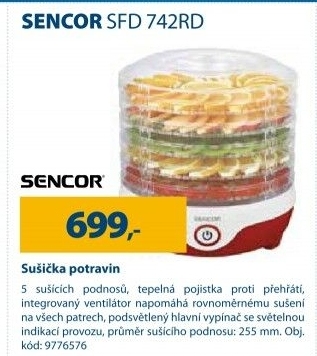 Sušička ovoce Sencor SFD 742RD