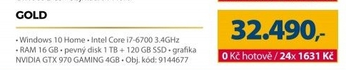 Stolní herní počítač Barbone Eagle Gold