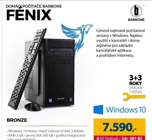 Stolní počítač Barbone Fénix Bronze