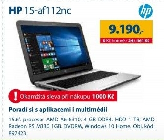 Notebook HP 15-af112nc