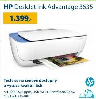Tiskárna HP Deskjet Ink Advantage 3635
