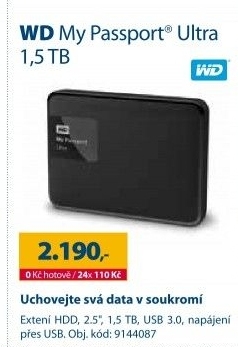 Externí HDD My Passport Ultra 1,5 TB WD