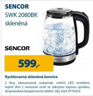 Rychlovarná konvice Sencor SWK 2080BK