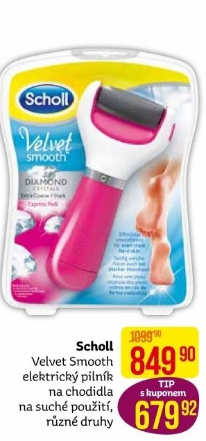 Pilník elektrický na chodidla Velvet smooth Scholl