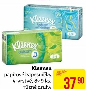 Papírové kapesníčky 4vrstvé Kleenex