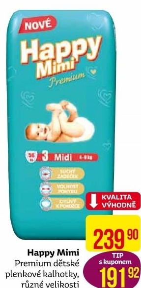 Pleny dětské Happy Mimi Premium
