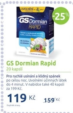 Doplněk stravy Dormian Rapid GS