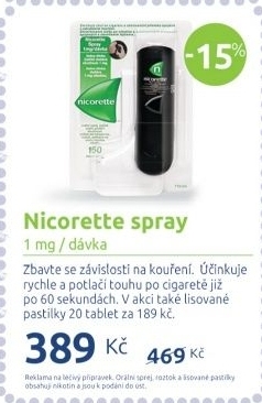 Sprej nikotinový Nicorette