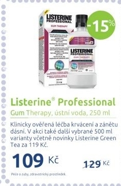Ústní voda Listerine Professional Gum Therapy