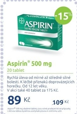 Tablety Aspirin Bayer