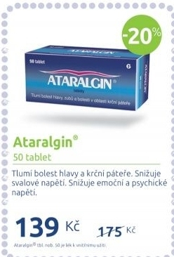 Tablety proti chřipce a bolesti Ataralgin