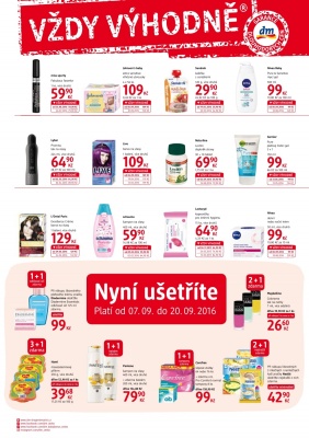 akční leták dm drogerie 7.9.2016-5.10.2016