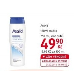 Tělové mléko Astrid
