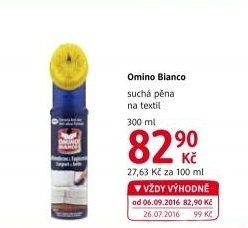 Pěna na čištění koberců a textilie Omino Bianco