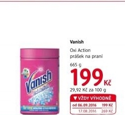 Odstraňovač skvrn práškový Oxi Action Vanish