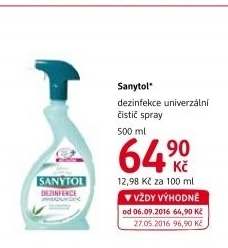 Dezinfekční univerzální čistič ve spreji Sanytol