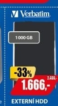 HDD 1TB USB 3.0 BLACK 53023 VERBATIM