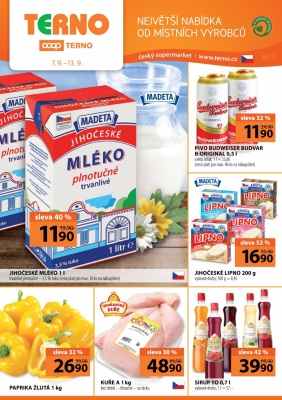akční leták COOP 7.9.2016-13.9.2016