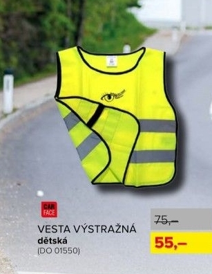 Dětská výstražná vesta, žlutá