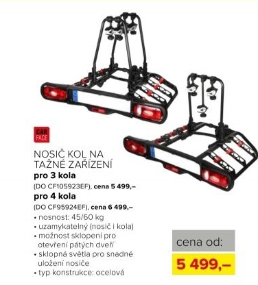 Nosič pro 3 kola na tažné zařízení, uzamykací