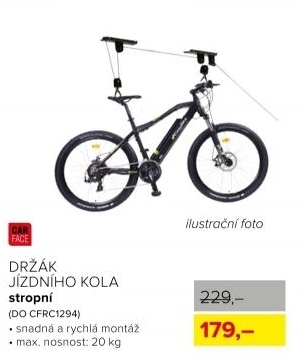 Stropní držák jízdního kola