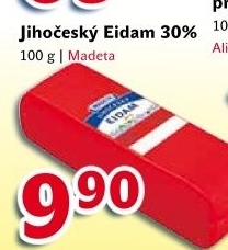 Sýr Eidam Jihočeský 30% Madeta