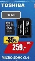 MicroSDHC 32GB CL4 + adap.TOSHIBA