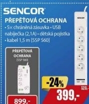 SSP 580 Přep.ochrana 1M+4, 1836J SENCOR