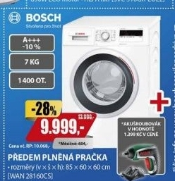 WAN 28160CS PRAČKABOSCH + akušroubovák IXO