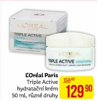 Pleťový krém hydratační Triple Active L'oreal