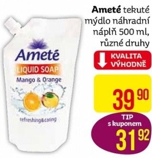 Tekuté mýdlo Ameté- náhradní náplň