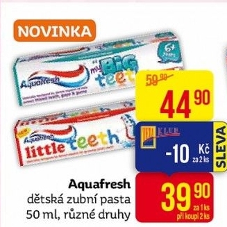 Pasta na zuby dětská Aquafresh
