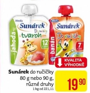 Příkrmy Do ručičky Sunárek