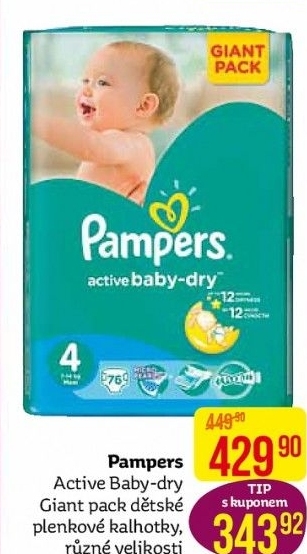 Pleny dětské Pampers Active Baby Dry