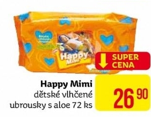 Vlhčené ubrousky dětské Happy Mimi