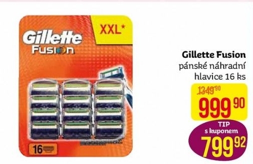 Náhradní hlavice pánské Gillette Fusion