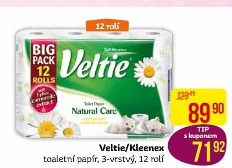 Toaletní papír 3vrstvý Veltie Kleenex