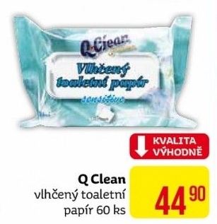 Toaletní papír vlhčený Q Clean